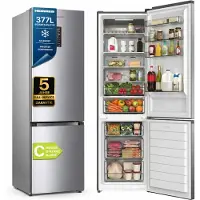 Heinner HCNF-HM377INVXC, 377 l, NoFrost-Funktion (Kühleinheit), 39 dB, 10 kg/24h, C, Edelstahl