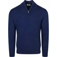 Profuomo Half Zip Pullover Merinowolle Royal Blue