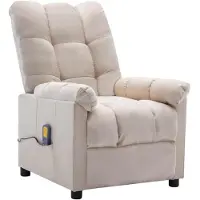 vidaXL Massagesessel Creme Stoff
