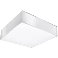 Etc-shop Deckenleuchte, PVC, Stahl, weiß, quadratisch, L 35 cm