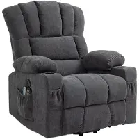 HOMCOM Fernsehsessel mit Aufstehhilfe Relaxsessel mit Heiz- und Massagefunktion