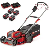 Einhell Akkurasenmäher "GP-CM 36/47 S Li BL (4x4,0Ah)" 4 x 4 Ah Akku und 2 Twincharger