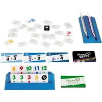 Mattel Games Phase 10 Tiles Spiel, an Rommé angelehntes Familienspiel mit Spielsteinen für 2-6 Spieler, Kartenspiel, Auf Kacheln basierend, 7 Jahr(e), Familienspiel