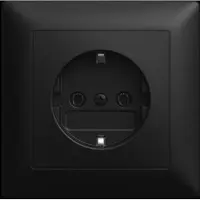 Busch-Jaeger 2CKA002011A6345, Schwarz, Thermoplast, konventionell, , Matte, IP20