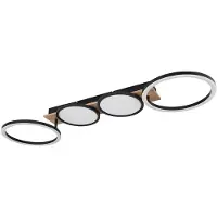 Globo LED Deckenleuchte, Holzoptik, beweglich, L 108,5 cm
