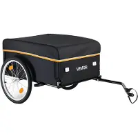 Vevor Fahrrad Lastenanhänger, 40/45/72 kg Tragfähigkeit, Schwerlast Fahrradwagen, Faltbar und kompakt mit universeller Anhängerkupplung