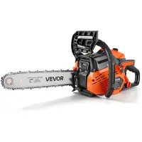 Vevor Benzin Kettensäge 355,6 mm 40 ccm Motorsäge 1,15 kW mit 2-Takt-Motor, für Holzarbeiten Baumschnitt Rodungsarbeiten, 11.500 U/min, Drehzahl-Synchronisierter Choke, Rutschfester Griff, zwei Tanks