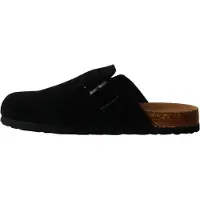 Xti Leder-Sandalen, Schlupfschuhe mit runder Schuhspitze und flachem Absatz