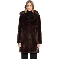 Betty Barclay Plüschjacke "Plüschjacke mit Kapuze", Damen, Gr. 36, braun (dunkelbraun), Obermaterial: 100% Polyester PES., Jacken Plüschjacke
