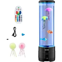 Vevor Sensorische Blasensäule Lampe 16 Fernbedienung Farb Wasser Fisch Lampe 382mm, 38.2 cm