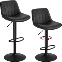 Vasagle Barhocker 2er Set, drehbar, höhenverstellbar, Kunstleder