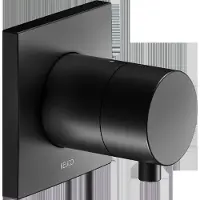 Keuco IXMO Absperrventil Unterputzmodell für 1 Verbraucher mit Comfort Griff, Rosette eckig, 59541371002, Farbe: Schwarz Matt