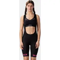 ALÉ Kurze Fahrradhose mit Trägern - PR-R SELLA PLUS LADY - Schwarz/Rosa S