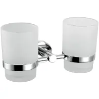 Novaservis Mephisto - Doppelhalter mit Bechern, chrom/glas 6857,0
