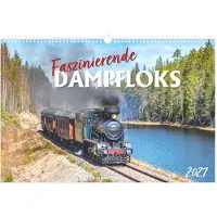Sonstige Verlage Wandkalender 2027 Faszinierende Dampfloks 12 beeindruckende Motive 49,5x33 cm