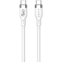 Hyper HyperJuice Silikon USB-C zu USB-C Kabel (1m/240W) – Hochleistungstransfer – Flexibles und langlebiges Material – Unterstützt bis zu 240W Leistung