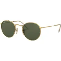 Ray-Ban Round Flat Lenses, Erwachsener, Uni, Rund, Rund, Vollrand, Gold