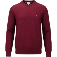 Tommy Hilfiger Herren Pullover & Cardigans Pima Org Ctn Cashmere Crew Neck - Bordeaux - Größe M