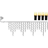 Star Trading LED Icicle Vorhang 240, Leichte Dekorationskette, Schwarz, Ambiente, IP44, Flexibel, Schwarz