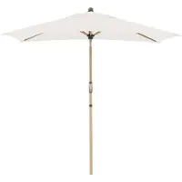 Doppler Kurbelschirm 'Alu-Wood Ultra', natur, ca. 210 x 140 cm