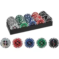 Philos 100 Pokerchips mit Kunststoff-Halter