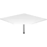 Hjh OFFICE PRO LT12 - Trapezplatte 120x120 Weiß