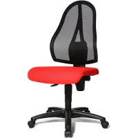 Topstar Bürostuhl Open Point P, OP100 G21 Stoff rot, Gestell schwarz