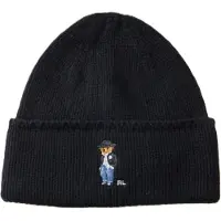 Ralph Lauren für Damen. 455P23854001 Schwarze Bärenmütze (OSFA), Lässig, Wolle