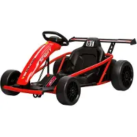 AIYAPLAY Kinder Elektro Gokart 24 V 6-13km/h Drift Kart mit Sanft Start, Musik