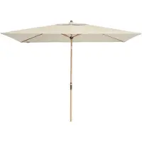 Doppler , Sonnenschirm "Alu Wood 200 x 300", hellgrau, 200 x 300 cm
