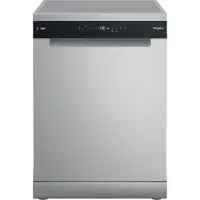 Whirlpool W7F HP33 X, Freistehend, Standardgröße (60 cm), Edelstahl, Schwarz, Tasten, LED