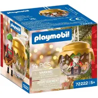 Playmobil Konstruktions-Spielset "Weihnachtskugel: Spielzeugentwickler (72222), Christmas", gold (bunt), Spielbausteine, Kinder, Kunststoff, Konstruktions-Spielset