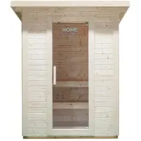 HOME DELUXE - Outdoor Saunahaus TALO M - für 2 Personen, Holz: Fichtenholz - inkl. Saunaofen und Saunazubehör I Gartensauna, Außensauna, Sauna
