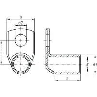 Intercable Winkelrohrkabelschuh 90 Grad 150qmm M16 ICR1501690 10 Stk