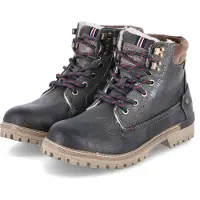 Mustang Winterboots Herren Kunstleder Grau Größe: 41