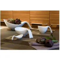 Villeroy & Boch Schale "Bol mit Griff Flow 600 ml weiß", weiß, Schüsseln, Schale