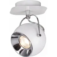 Licht-Erlebnisse Wandlampe verstellbar Spot Lampe Weiß Ø 14 cm Retro inkl. GU10 LED Wandleuchte