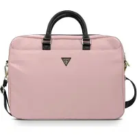 GUESS Nylon Triangle Logo-Tasche für einen 16-Zoll-Laptop – Rosa Rosa