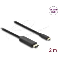 DeLOCK 80599, 2 m, USB Typ-C, HDMI, Männlich, Männlich, Gerade