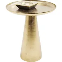 Kare Design Beistelltisch Plateau UNO, Gold, 45cm Durchmesser