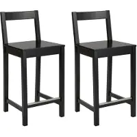 Amazon Basics A. Basics Küchenhocker aus Holz, Barhocker mit Rückenlehne, Esszimmerstuhl, einf