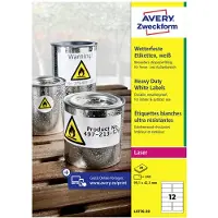 Avery Wetterfeste Folien-Etiketten L4776-20, 99,1 x 42,3 mm, permanent, weiß
