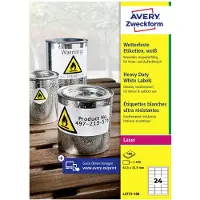 Avery Zweckform Wetterfeste Folien-Etiketten L4773-100, 63,5 x 33,9 mm, permanent, weiß