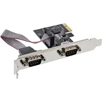 Longshine Controller PCIe 2x Seriell RS232 - Schnittstellenkarte - PCI-Express