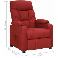 vidaXL Relaxsessel Weinrot Stoff