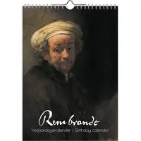 Merkloos Rembrandt A4 Verjaardagskalender