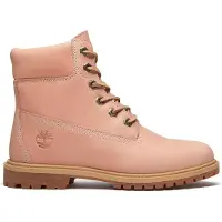 Timberland - Wasserdichte Lederstiefel - Premium 6" Lace Up Boot W Light Pink Full Grain für Damen aus Leder - Größe 6 US - Rosa