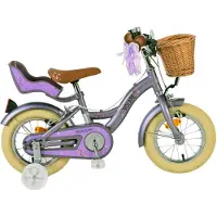 Volare Kinderfahrrad Blossom 12 Zoll lila, ohne Rücktrittbremse