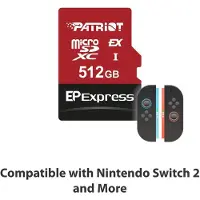 Patriot Memory EP Express, 512 GB, MicroSD, Klasse 10, UHS-I, 800 MB/s, 600 MB/s