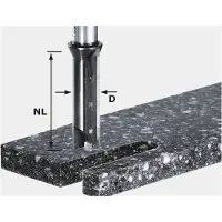 Festool Wendeplatten-Nutfräser HW Schaft 12 mm HW S12 D14/45 WM | 491110